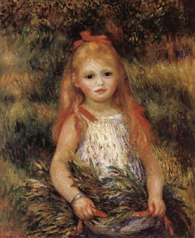 Pierre Renoir Girl with Flowers oil painting picture